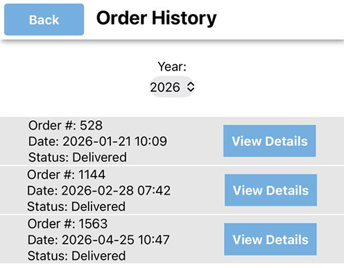 Order History